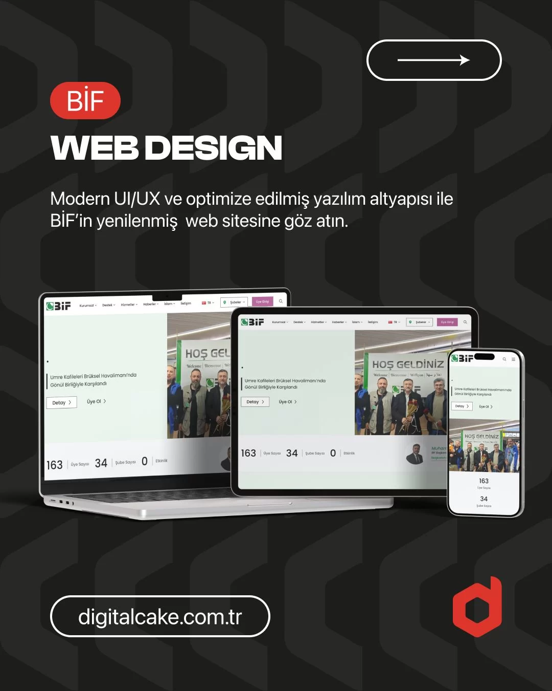 🚀 Müşterimiz BİF İçin Geliştirdiğimiz Yepyeni Web Sitesi Yayında! Kullanıcı deneyimini (UI/UX) merkeze alarak, göz...